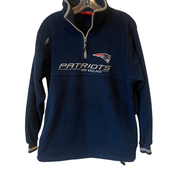 NFL New England Patriots Unisex 1/4 Zip Pullover Fleece Sz S - Picture 1 of 5